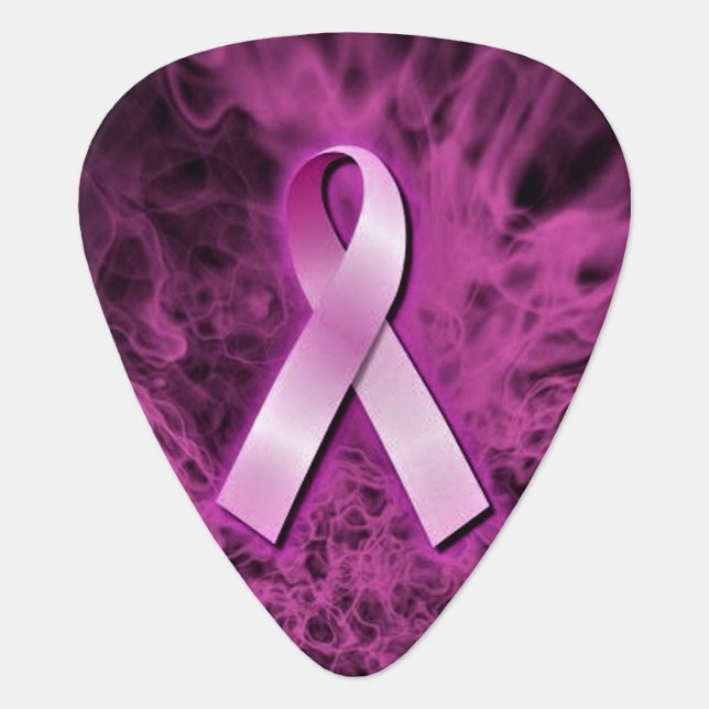 Breast Cancer Awareness Guitar Pick (Front)