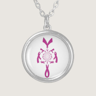 Breast Cancer Awareness Hakuna Matata Latest Breas Silver Plated Necklace