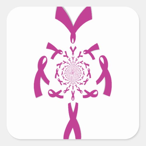 Breast Cancer Awareness Hakuna Matata Latest Breas Square Sticker