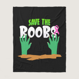 Breast Cancer Awareness Halloween Fleece Blanket