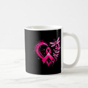 Breast Cancer Awareness Heart Dragonflies Men Coffee Mug