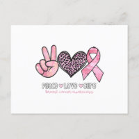 Breast Cancer Awareness Heart Leopard Print Pink