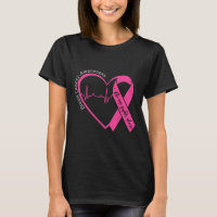 Breast Cancer Awareness Heart Pink Ribbon Support