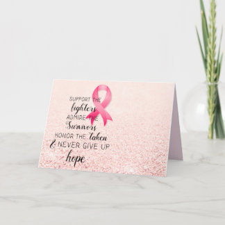 Breast Cancer Awareness Hope Inspirational Quote Card