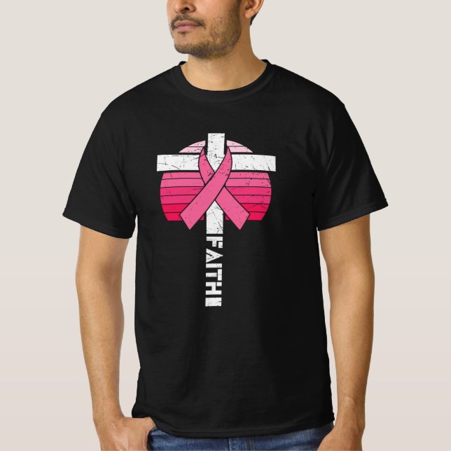 Breast Cancer Awareness Hope Strength Christian T-Shirt (Front)