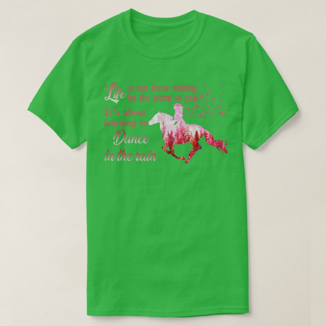 Breast Cancer Awareness Horse Ribbon Pink Gifts Wo T-Shirt (Design Front)