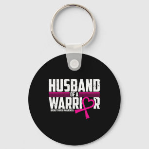 Breast Cancer Awareness Husband Of Warrior Pink Te Keychain