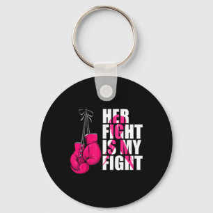 Breast Cancer Awareness Husband Support Squad Keychain