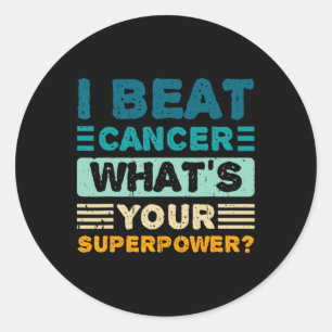 Breast Cancer Awareness I Beat Cancer What's Your  Classic Round Sticker