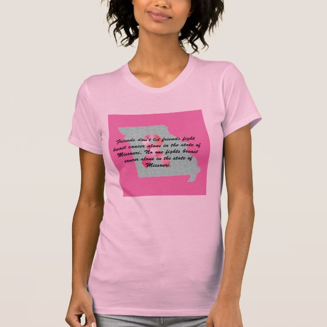 Breast Cancer Awareness in Missouri T-shirt  (Front)