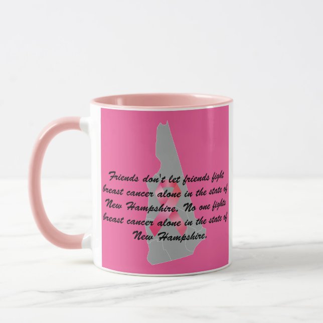 Breast Cancer Awareness in New Hampshire  Mug (Left)