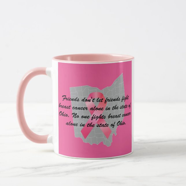 Breast Cancer Awareness in Ohio Mug (Left)