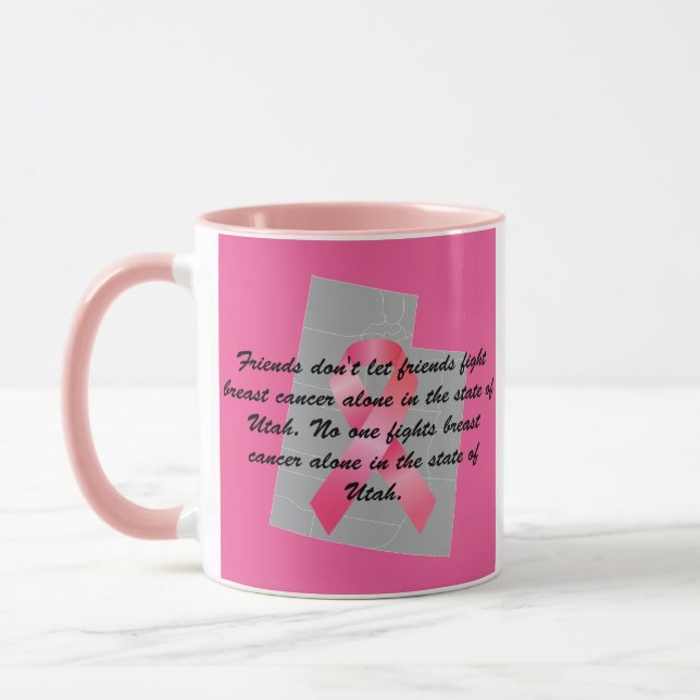 Breast Cancer Awareness in Utah Mug (Left)