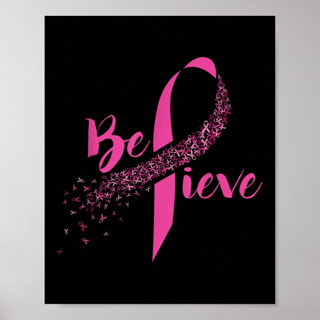 Breast Cancer Awareness - Inspirational Believe  Poster (Front)