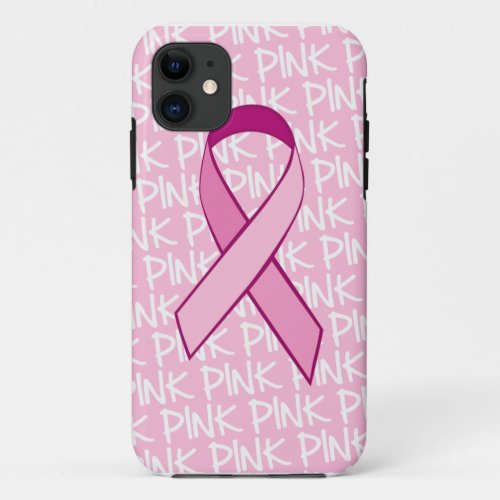 Breast Cancer Awareness iPhone cover _ Pink Ribbon