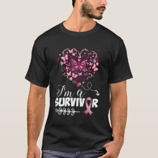 Breast Cancer Awareness K Butterfly He I'M A Survi T-Shirt