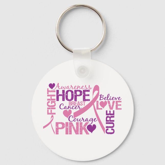 Breast Cancer Awareness Keychain (Front)