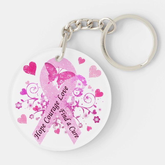 Breast Cancer Awareness Keychain (Back)