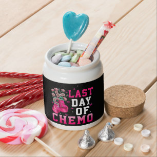 Breast Cancer Awareness Last Day of Chemo Warrior Candy Jar