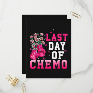 Breast Cancer Awareness Last Day of Chemo Warrior Invitation Postcard
