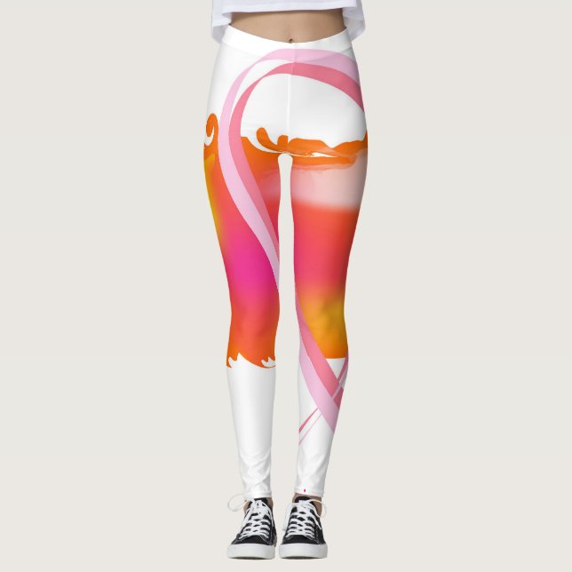 Breast Cancer Awareness leggings (Front)