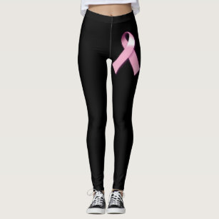  Interstate Apparel Junior's Pink Breast Cancer Ribbon V393 Black  Athletic Workout Leggings One Size Fit Most : Clothing, Shoes & Jewelry