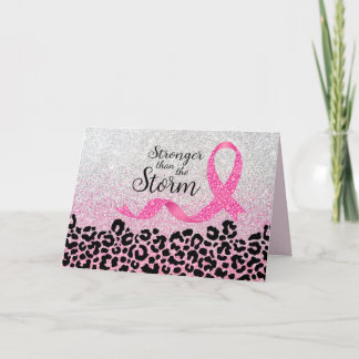 Breast Cancer Awareness Leopard Print  Card