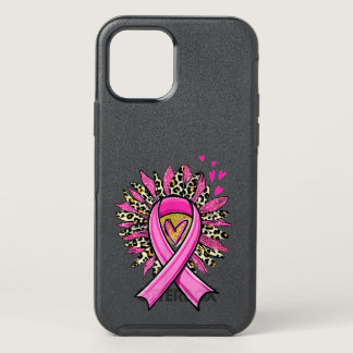 Breast Cancer Awareness Leopard Sunflower Pink Rib OtterBox Symmetry iPhone 12 Pro Case