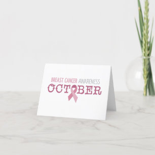 Breast Cancer Awareness Letterpress Thank You Card