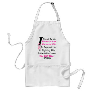 breast_cancer_awareness_lg, She Will Win!, JOHN... Adult Apron