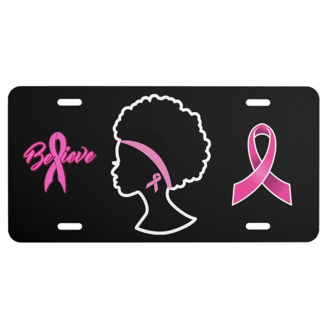 Breast Cancer Awareness License Plate (Front)