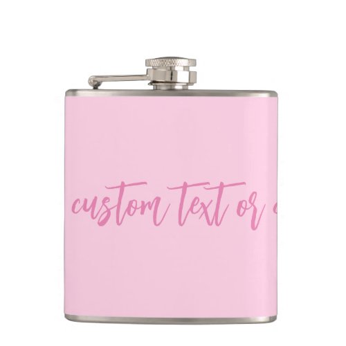 Breast cancer awareness light pink custom script flask