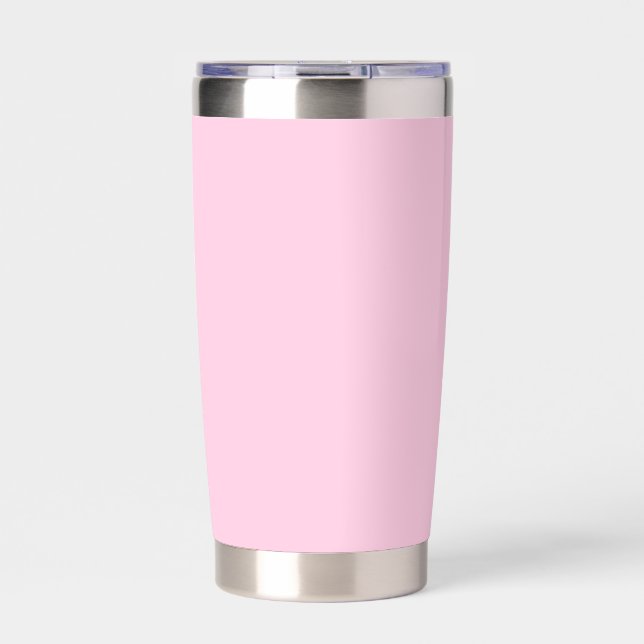 Breast cancer awareness light pink cute insulated tumbler (Front)