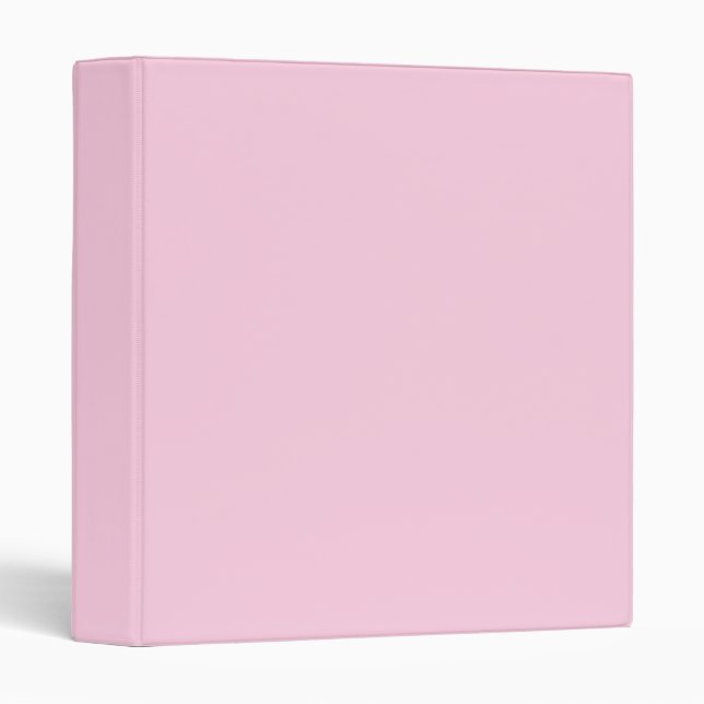 Breast cancer awareness light pink plain cute 3 ring binder (Front/Spine)