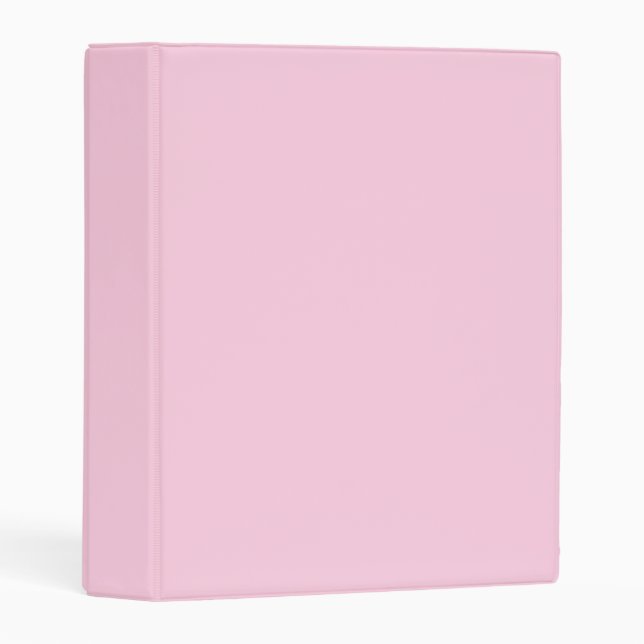 Breast cancer awareness light pink plain cute mini binder (Front/Spine)
