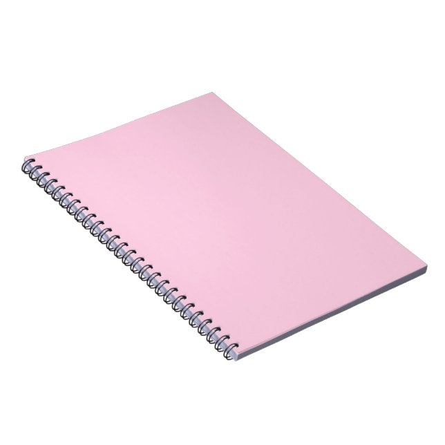 Breast cancer awareness light pink plain cute notebook (Right Side)