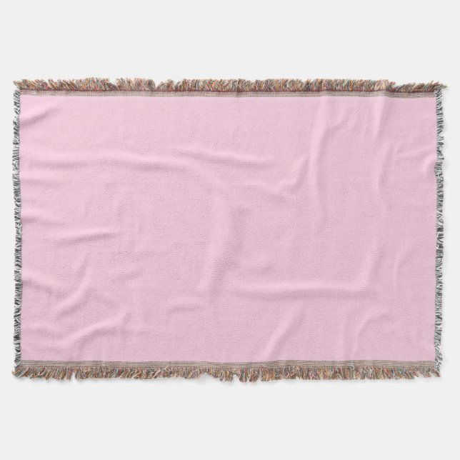 Breast cancer awareness light pink plain cute throw blanket (Front)