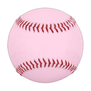 Breast cancer awareness light pink solid color baseball
