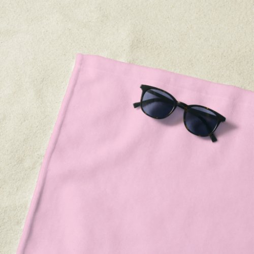 Breast cancer awareness light pink solid color beach towel