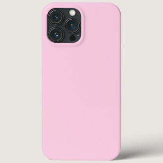 Breast cancer awareness light pink solid color  iPhone 13 pro max case
