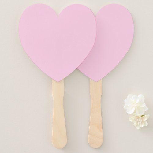 Breast cancer awareness light pink solid color hand fan