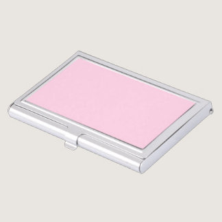 Breast cancer awareness light pink solid cute business card case