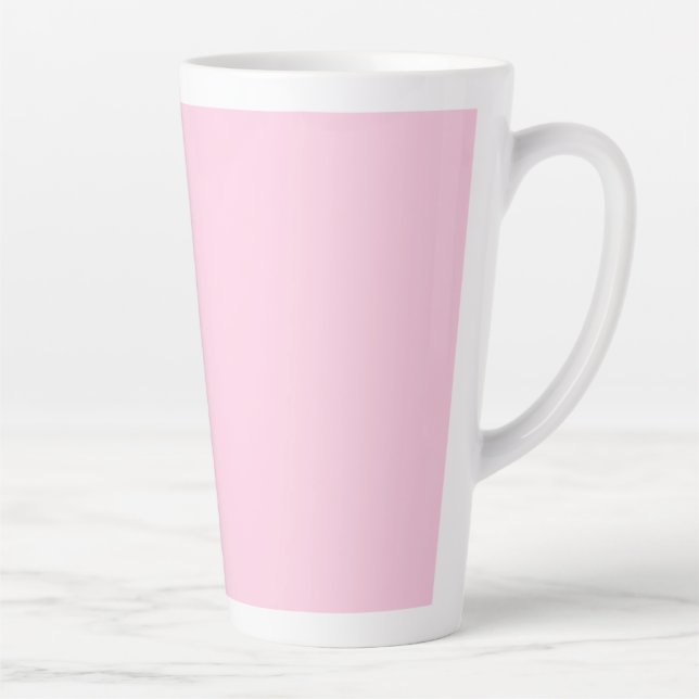 Breast cancer awareness light pink solid cute latte mug (Right)