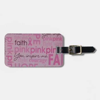 Breast Cancer Awareness Luggage Tag by GermanEmpire at Zazzle