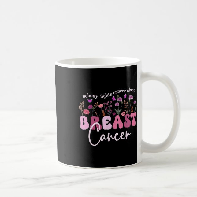 Breast Cancer Awareness Mom Support Breast Cancer  Coffee Mug (Right)