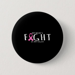 Breast cancer awareness - mom's fight is fight button