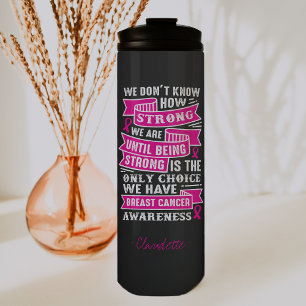 Breast Cancer Awareness Monogram Tumbler