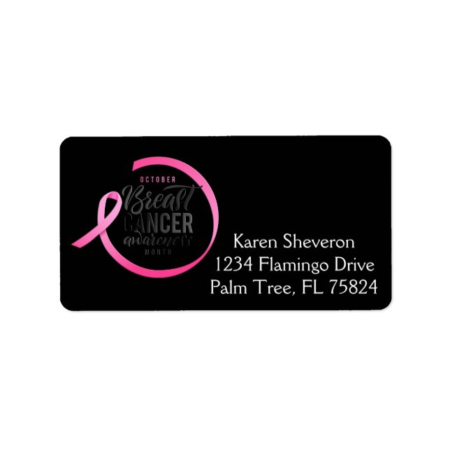 Breast Cancer Awareness Month Address Labels (Front)