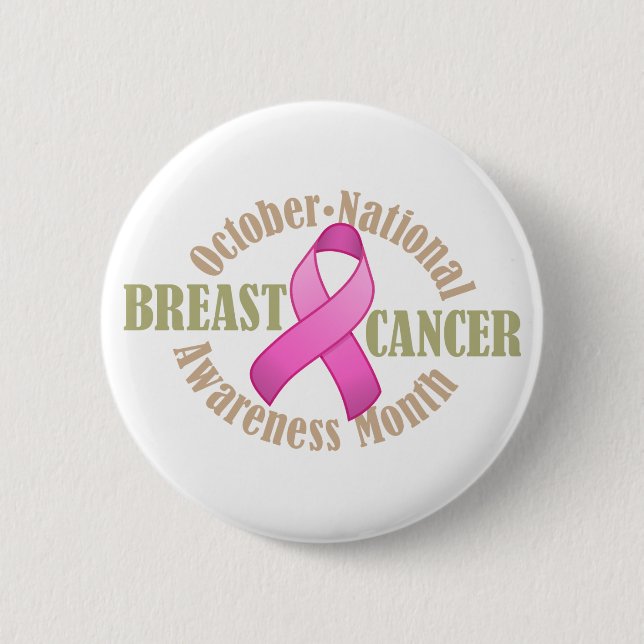 Breast Cancer Awareness Month Button (Front)