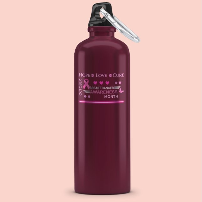 Breast Cancer Awareness Month Design Stainless Steel Water Bottle (Creator Uploaded)